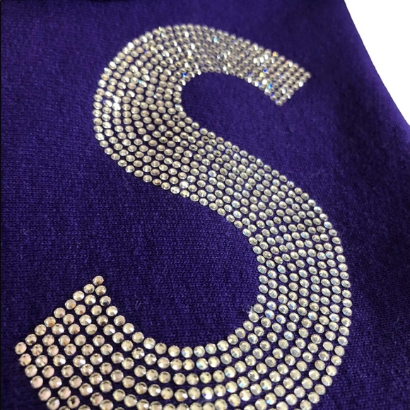 Supreme Swarovski S logo hooded sweatshirt size L